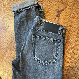 Rag and Bone Mid Rise Boyfriend : Black Magnet